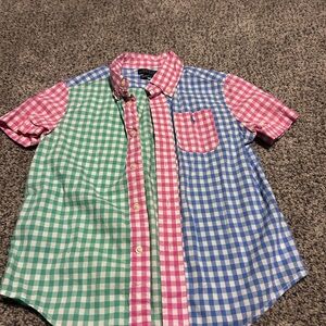Polo by Ralph Lauren Pink, Green, and Blue Kids Checkered Shirt size 5